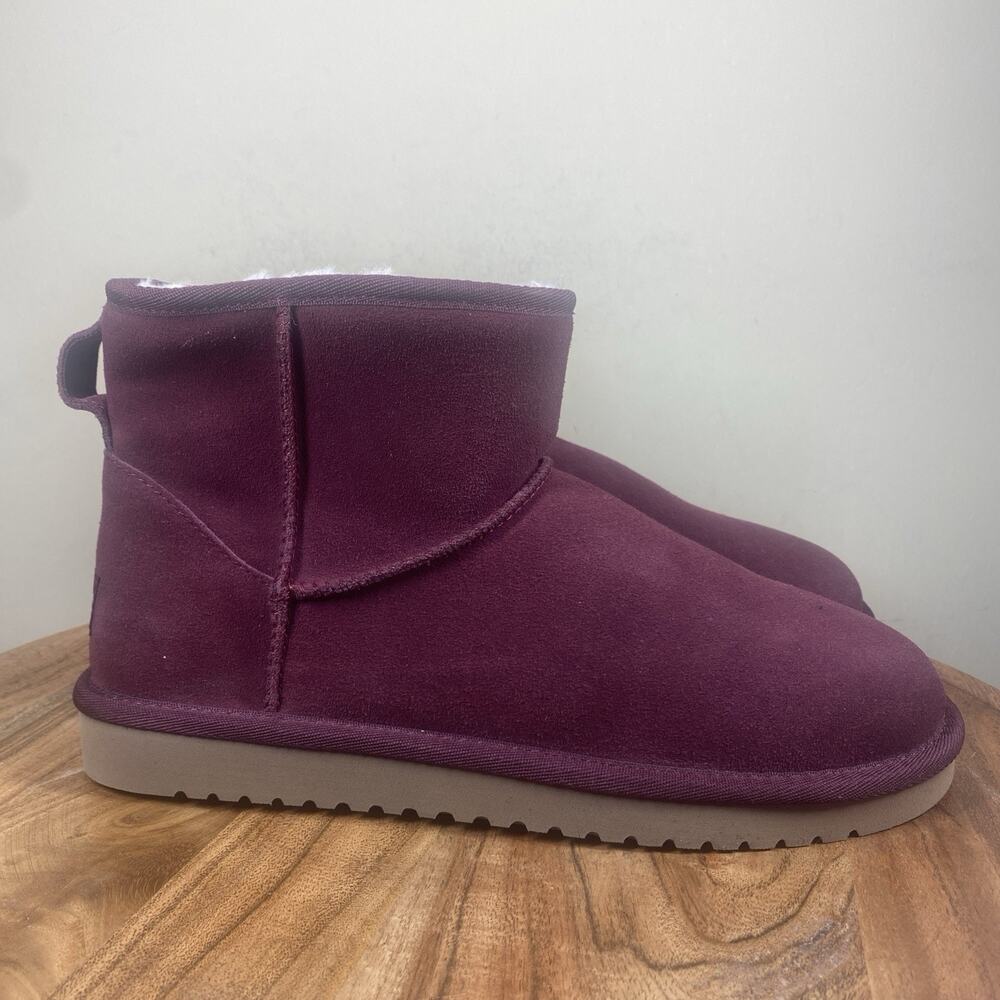 Koolaburra By UGG Womens Cherry Red Size 8 Mini Sheepskin Winter Booties